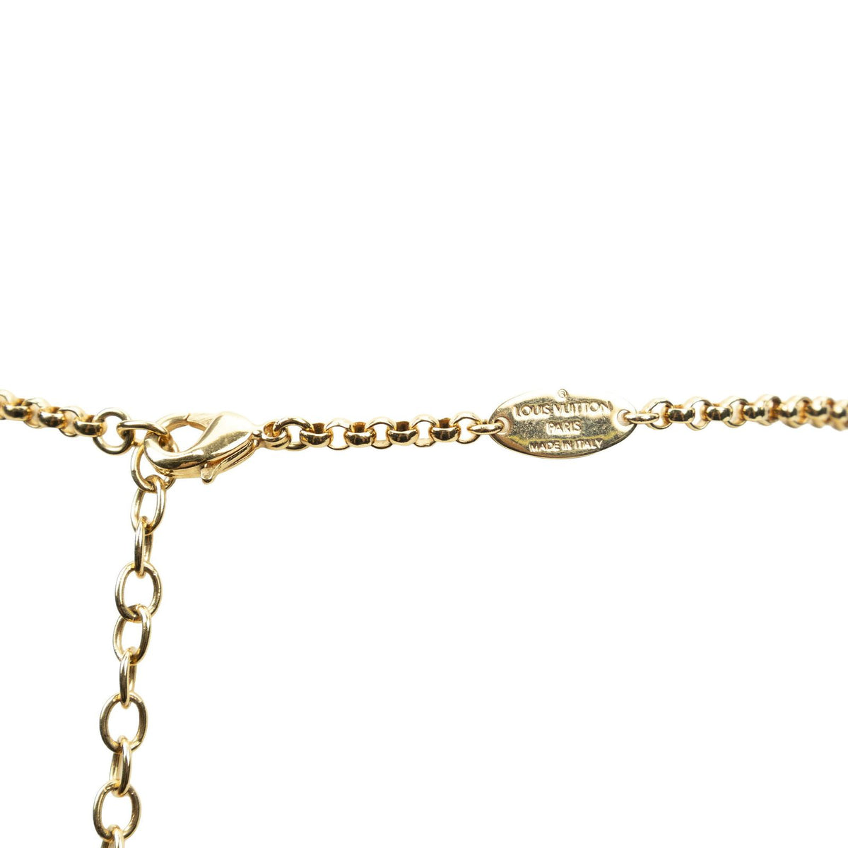 Louis Vuitton Collier Iconic Infinity Dot Necklace Black Gold Plated — view 4