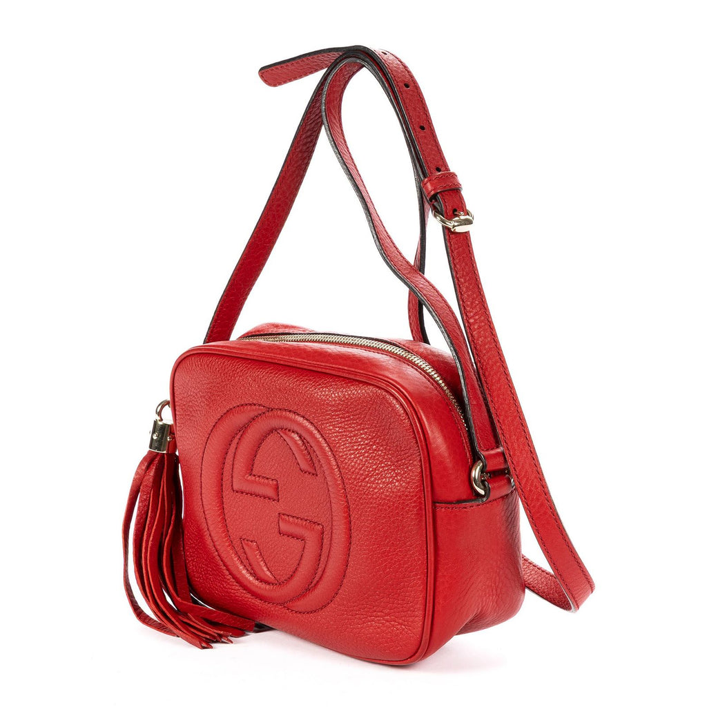 Gucci Soho Disco Crossbody Red Grain Calfskin Leather — view 2