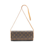 Louis Vuitton Twin Brown Monogram Canvas Shoulder Bag