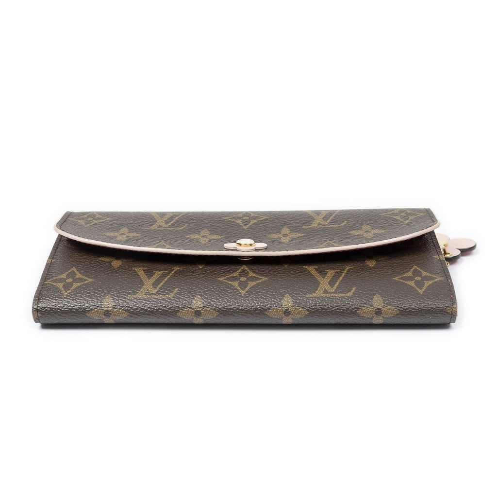 Louis Vuitton Flower Emilie Wallet Brown Pink Monogram Canvas — view 3