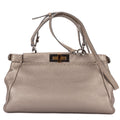 Fendi Medium Peekaboo Gray Selleria Leather Handbag