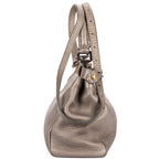 Fendi Medium Peekaboo Gray Selleria Leather Handbag — view 3