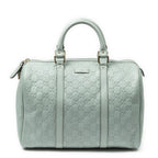 Gucci Medium Boston Light Blue Guccissima Handbag
