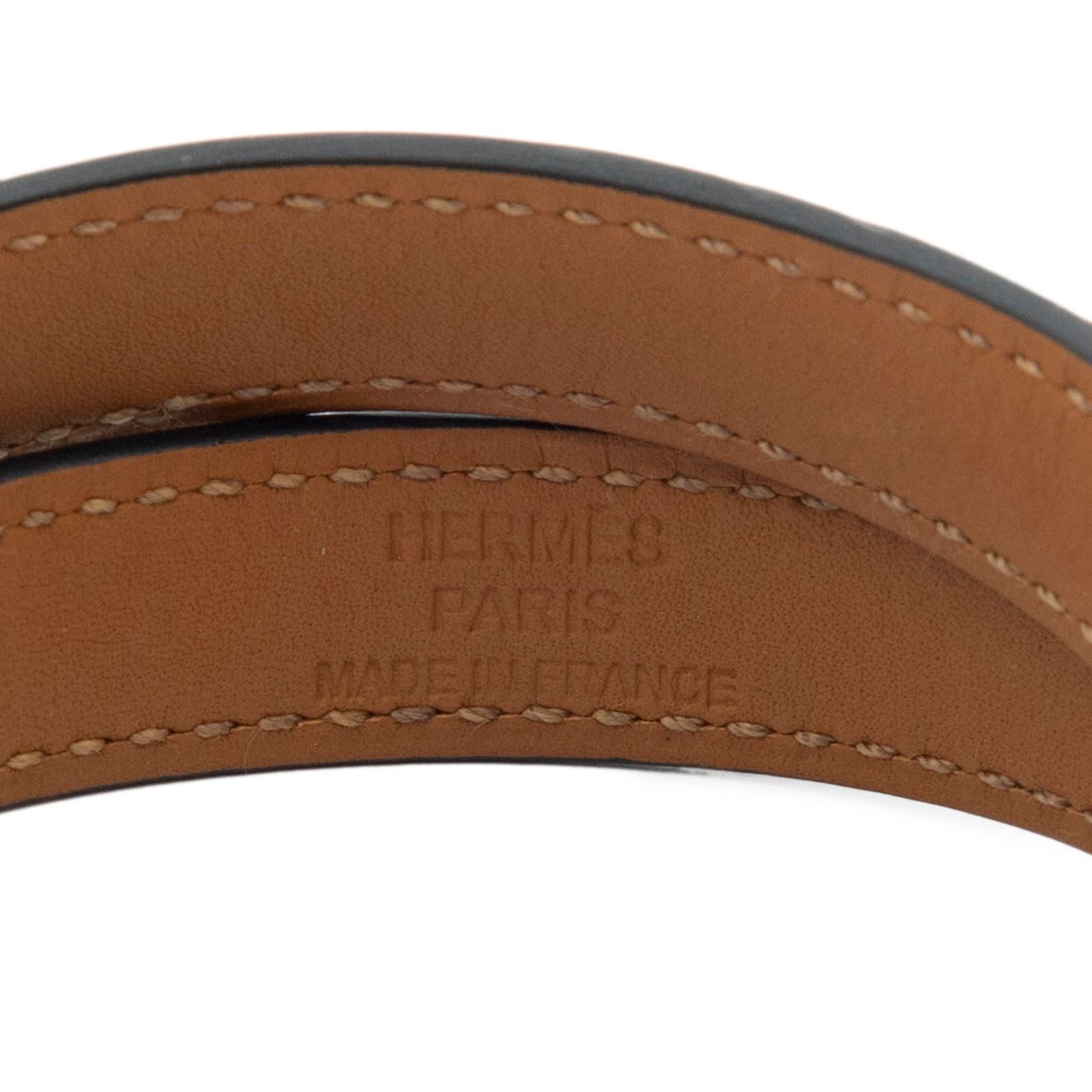 Hermes Kelly Double Tour Bracelet Teal Swift Leather — view 3