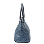 Celine Horizontal Sulky Zip Tote Navy Carriage Print Canvas — view 3
