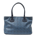 Celine Horizontal Sulky Zip Tote Navy Carriage Print Canvas