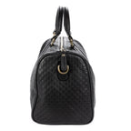 Gucci Medium Boston Black Micro Guccissima Leather Shoulder Bag — view 4