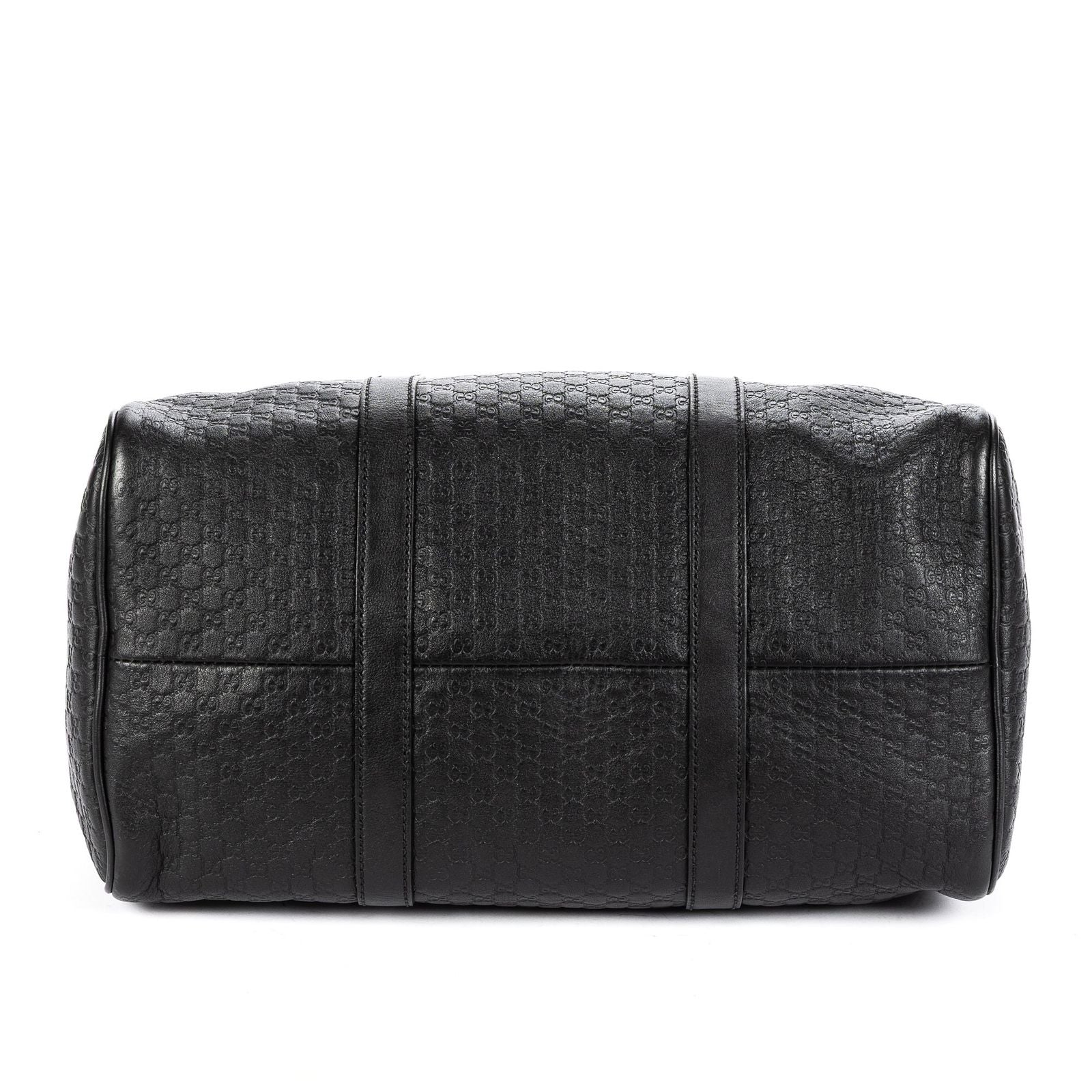 Gucci Medium Boston Black Micro Guccissima Leather Shoulder Bag — view 6
