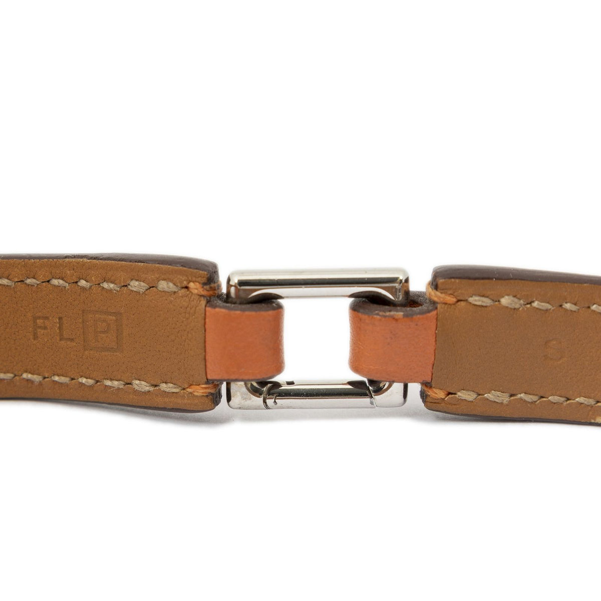 Hermes Rivale Double Tour Bracelet Orange Swift Leather — view 5