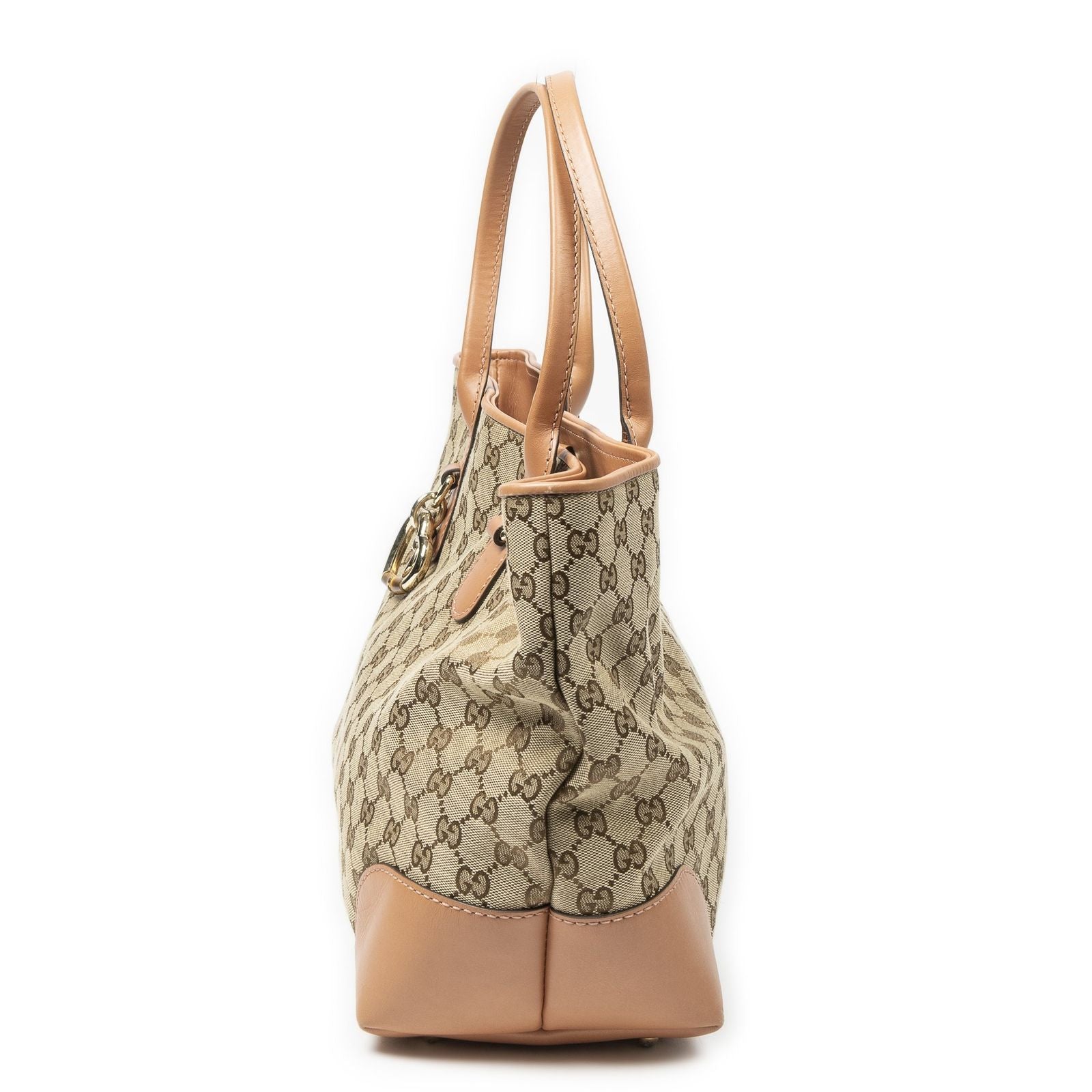 Gucci Heartbit Open Tote Light Orange Beige GG Canvas — view 3
