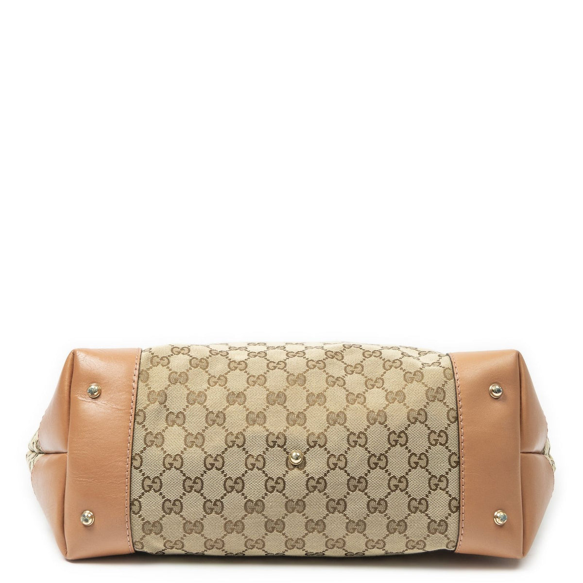 Gucci Heartbit Open Tote Light Orange Beige GG Canvas — view 6