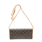 Louis Vuitton Twin Brown Monogram Canvas Shoulder Bag — view 5