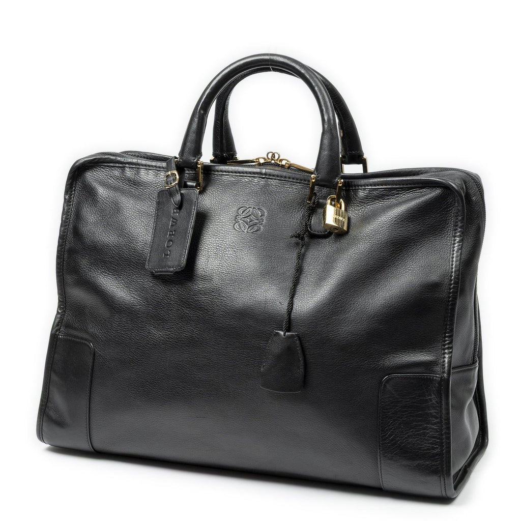 Loewe Amazona Black Calfskin Leather Handbag — view 2