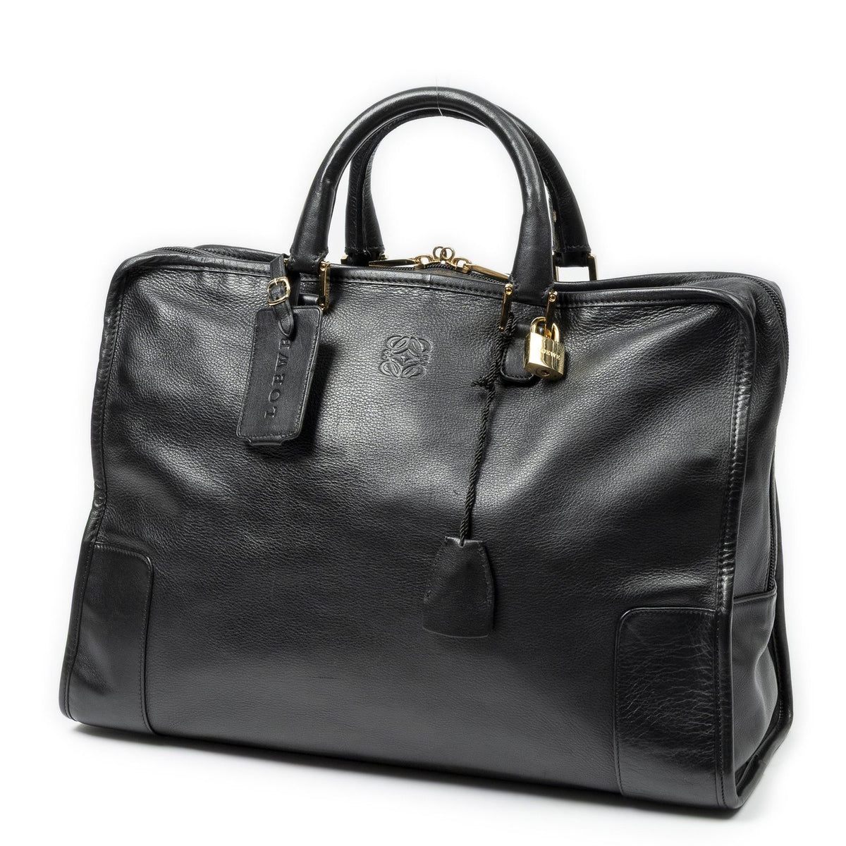 Loewe Amazona Black Calfskin Leather Handbag — view 2