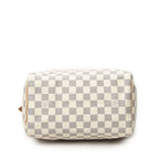 Louis Vuitton Speedy Ivory Damier Azur Handbag — view 6