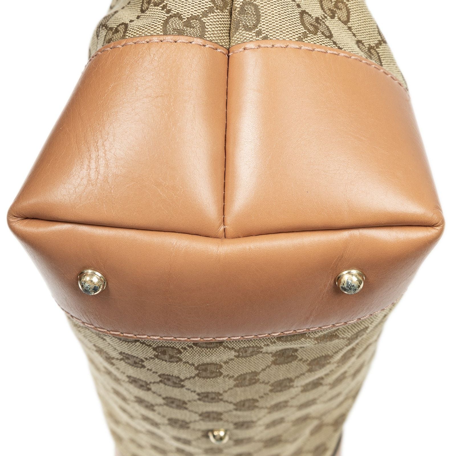 Gucci Heartbit Open Tote Light Orange Beige GG Canvas — view 8