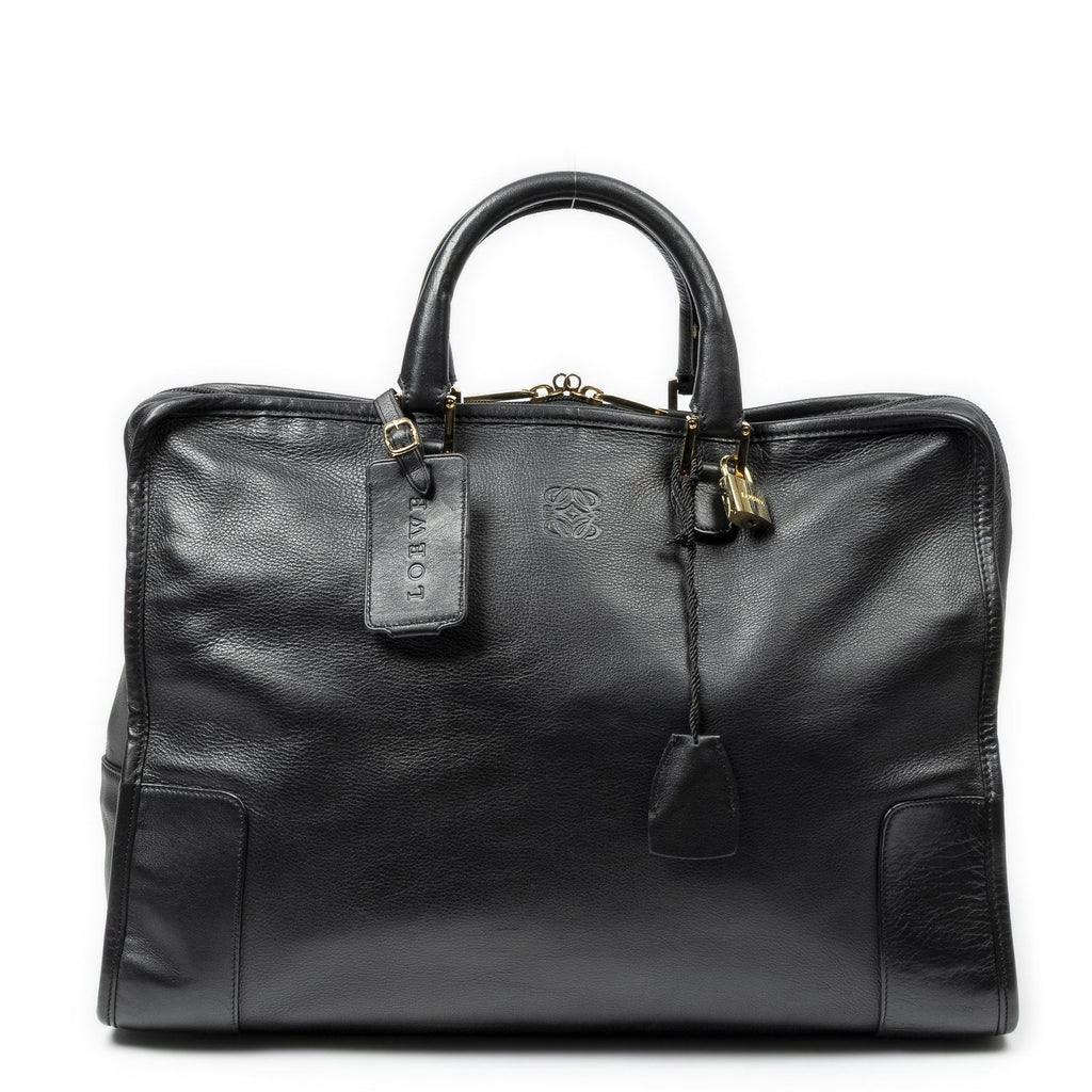 Loewe Amazona Black Calfskin Leather Handbag