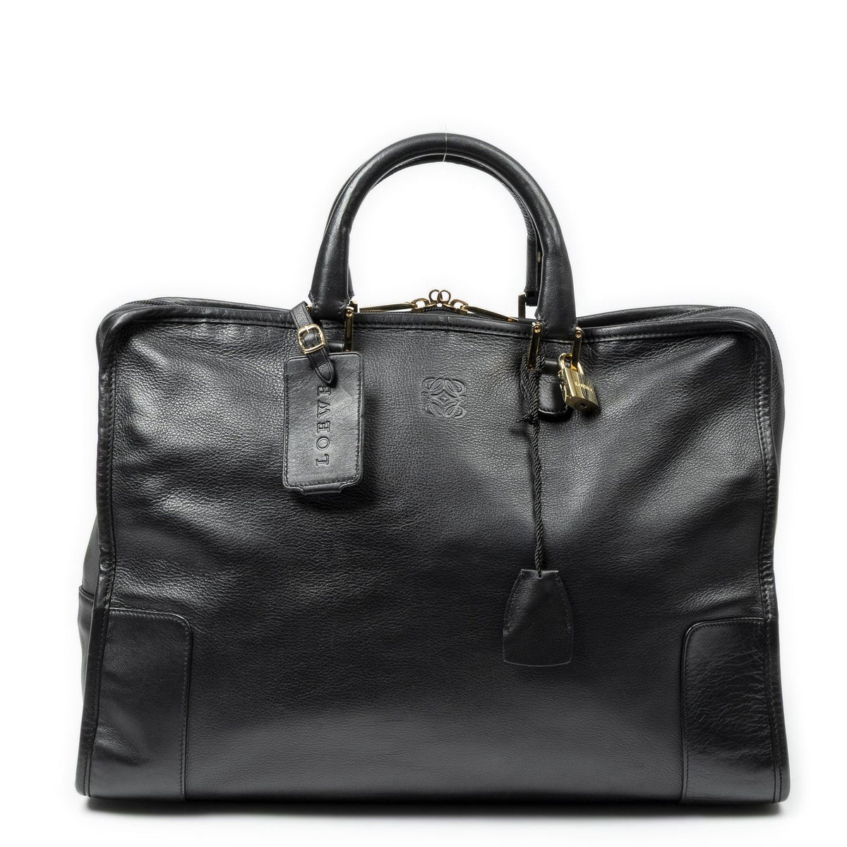Loewe Amazona Black Calfskin Leather Handbag