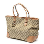 Gucci Heartbit Open Tote Light Orange Beige GG Canvas — view 2