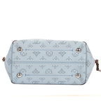 Louis Vuitton Hina Light Blue Brown Mahina Leather Shoulder Bag — view 6