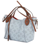 Louis Vuitton Hina Light Blue Brown Mahina Leather Shoulder Bag — view 2