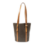 Celine Vintage Bucket Tote Brown Tan Macadam Canvas — view 5