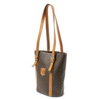 Celine Vintage Bucket Tote Brown Tan Macadam Canvas — view 2