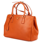 Prada Medium Garda Tote Orange Saffiano Luxe Leather — view 2