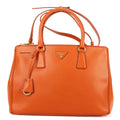 Prada Medium Garda Tote Orange Saffiano Luxe Leather