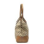 Gucci Large Web Horizon Tal Tote Tan Beige GG Canvas — view 4