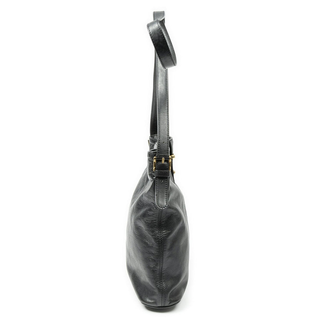 Loewe Vintage Flap Bag Crossbody Black Calfskin Leather — view 4