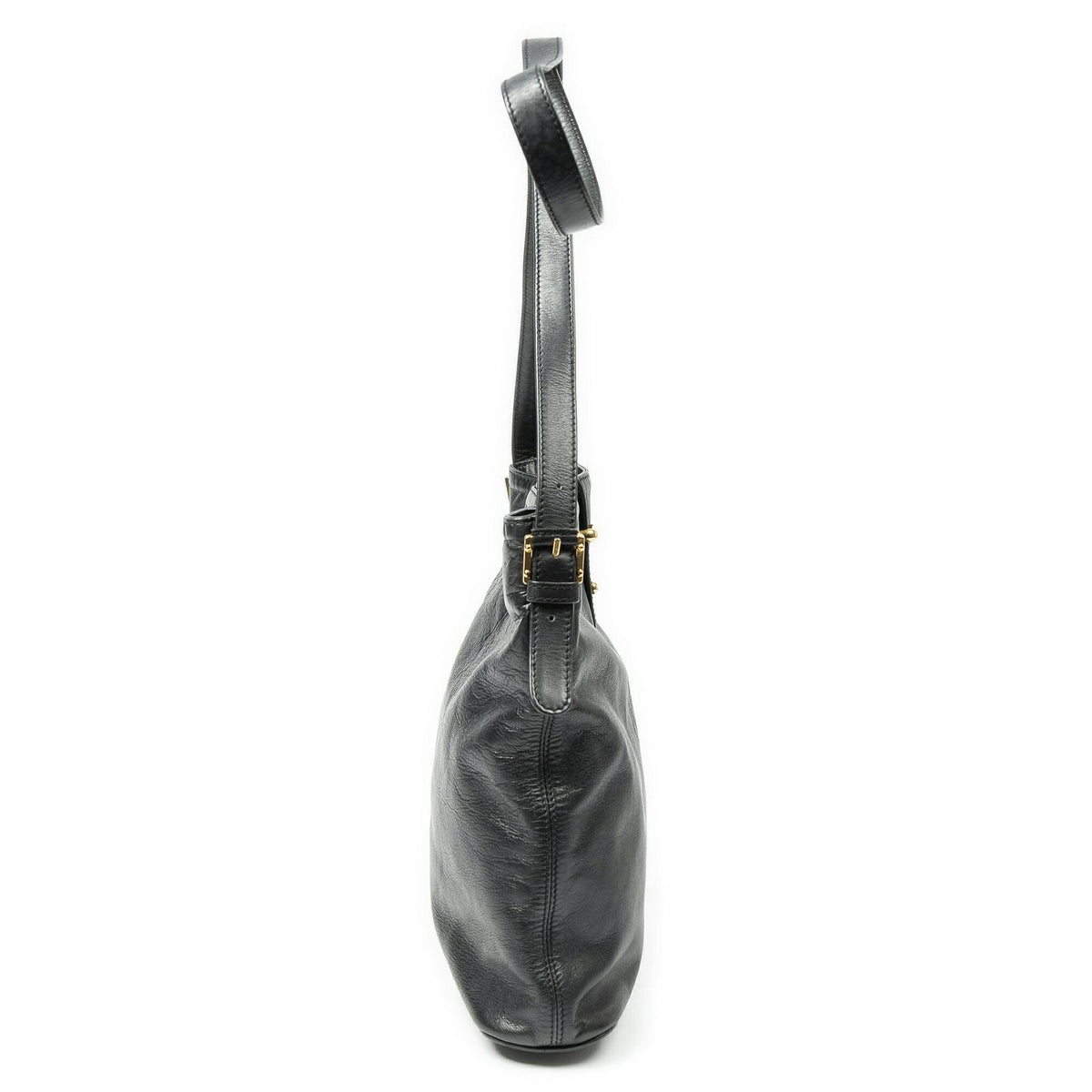 Loewe Vintage Flap Bag Crossbody Black Calfskin Leather — view 4