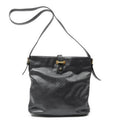 Loewe Vintage Flap Bag Crossbody Black Calfskin Leather