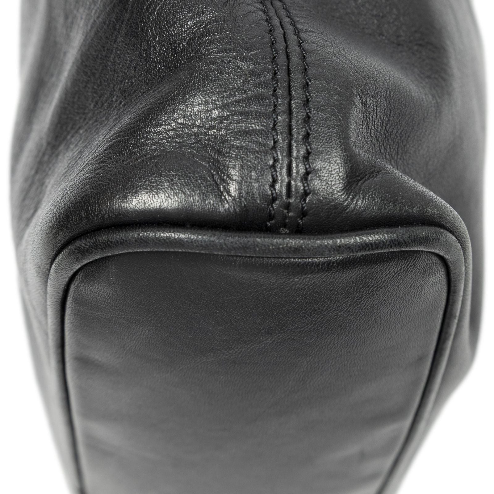 Loewe Vintage Flap Bag Crossbody Black Calfskin Leather — view 8