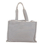 Celine Cabas Thais Tote White Blue Striped Canvas — view 5