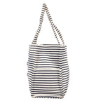 Celine Cabas Thais Tote White Blue Striped Canvas — view 3