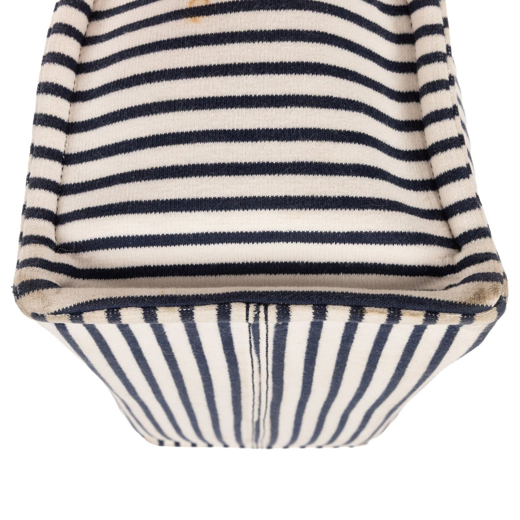 Celine Cabas Thais Tote White Blue Striped Canvas — view 7