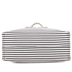 Celine Cabas Thais Tote White Blue Striped Canvas — view 6