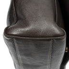Loewe Flap Bag Messenger Dark Brown Grain Calfskin Leather — view 8