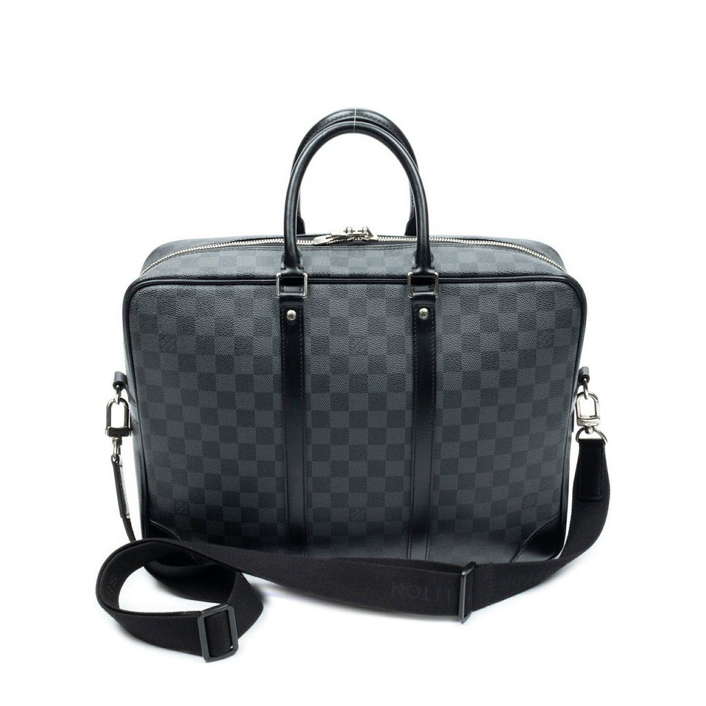 Louis Vuitton Porte Documents Voyage Gray Black Damier Graphite Business Bag — view 5