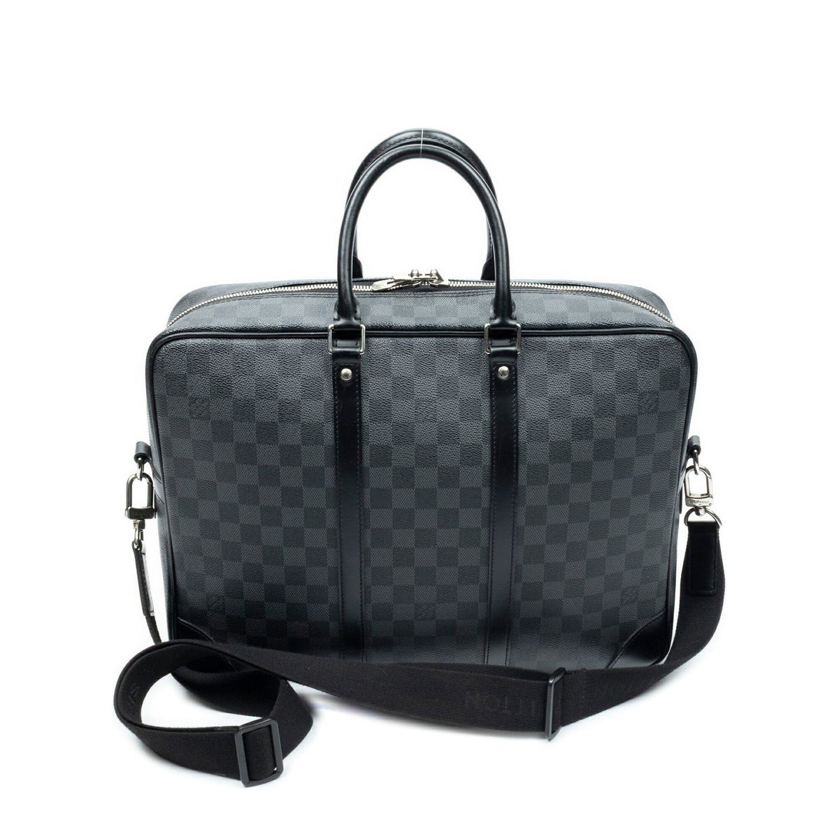 Louis Vuitton Porte Documents Voyage Gray Black Damier Graphite Business Bag — view 5