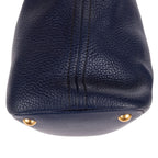 Prada Foldover Flap Bag Crossbody Navy Vitello Daino — view 8