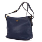 Prada Foldover Flap Bag Crossbody Navy Vitello Daino — view 2