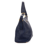 Prada Foldover Flap Bag Crossbody Navy Vitello Daino — view 4