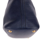 Prada Foldover Flap Bag Crossbody Navy Vitello Daino — view 7