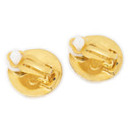 Chanel Small CC Round Clip on Earrings Gold Plated — view 2