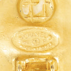 Chanel Small CC Round Clip on Earrings Gold Plated — view 3