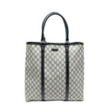 Gucci Vertical Tote Navy Beige Supreme Canvas