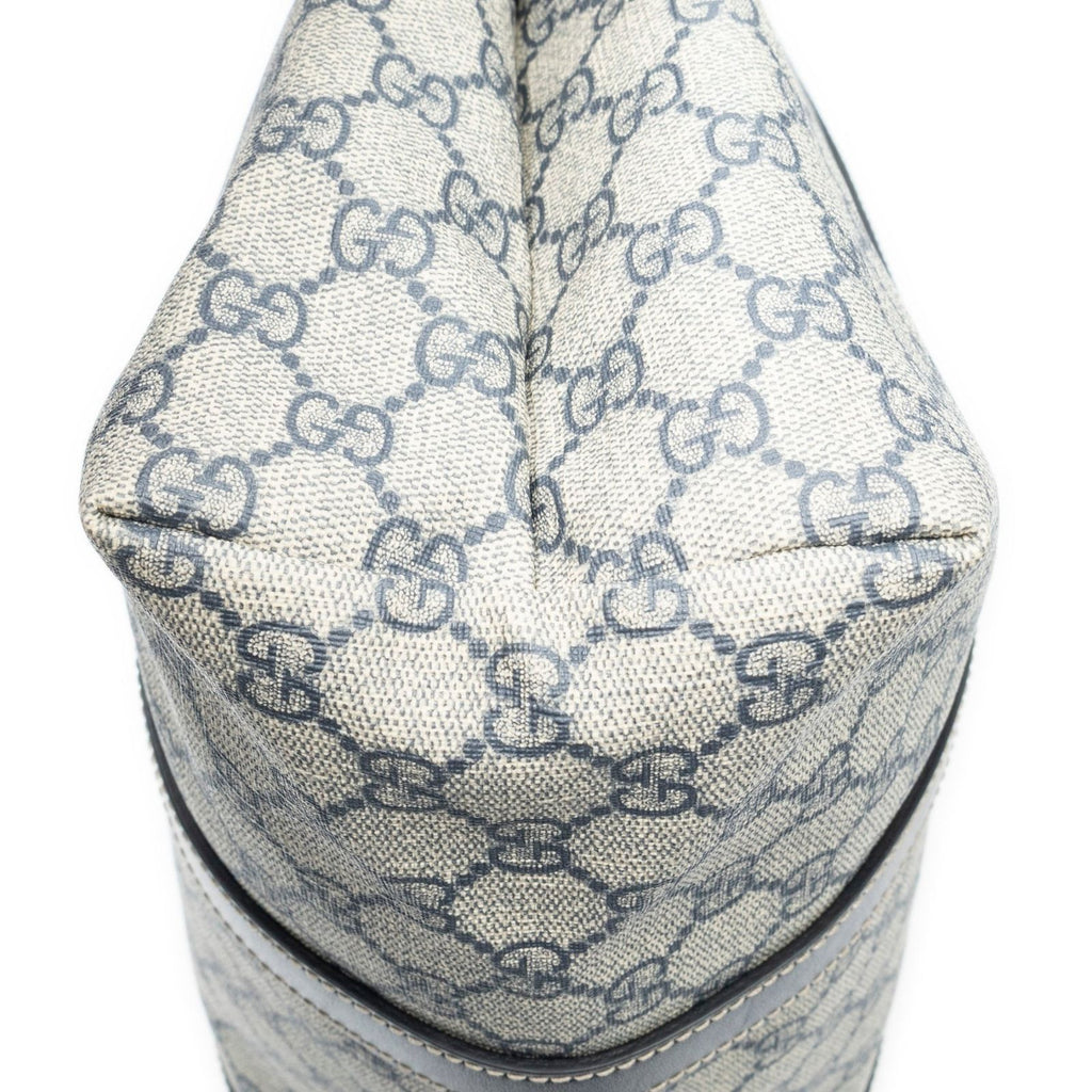 Gucci Vertical Tote Navy Beige Supreme Canvas — view 8