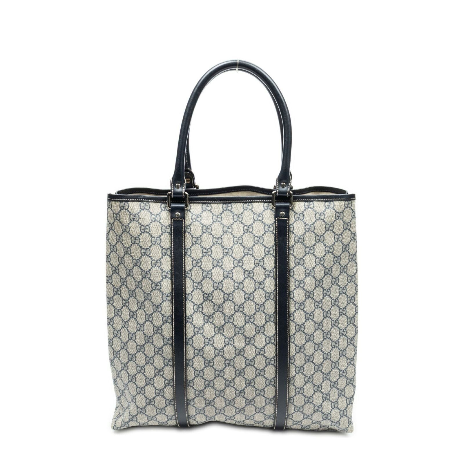 Gucci Vertical Tote Navy Beige Supreme Canvas — view 5